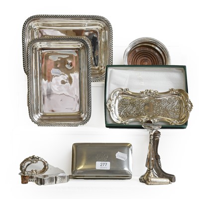 Lot 277 - A collection of assorted silver and silver...