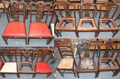 Lot 504 - Eleven chairs comprising, a set of five 19th...