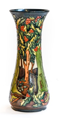 Lot 102 - A modern Moorcroft waisted vase decorated with...
