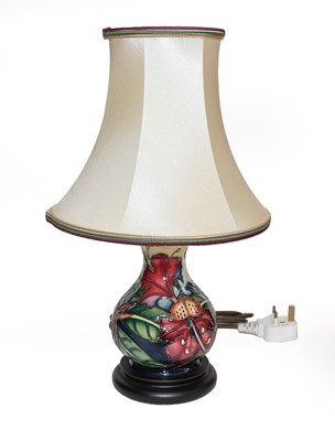 Lot 29 - A modern Moorcroft lamp decorated in the...