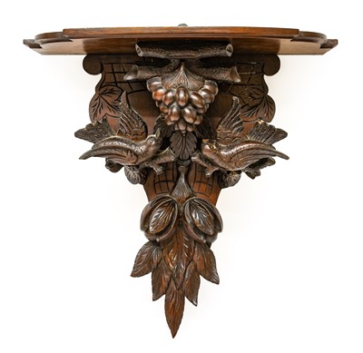 Lot 1340 - An Austro-German Carved Walnut Wall Bracket,...