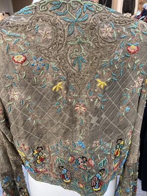 Lot 2029 - Circa 1920s Gold Lame Evening Jacket, with...