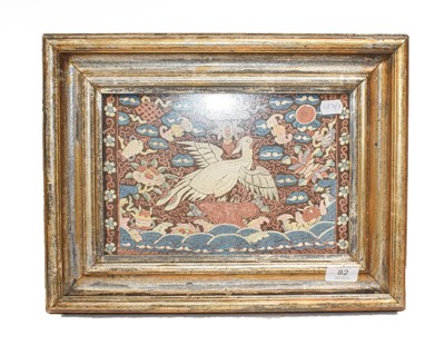 Lot 82 - A framed 19th-century silk embroidered Chinese...