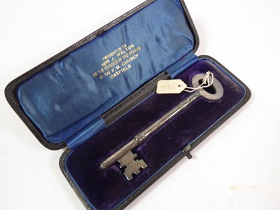 Lot 2074 - Three Victorian, Edward VII or George V Silver or Silver-Gilt Presentation-Keys