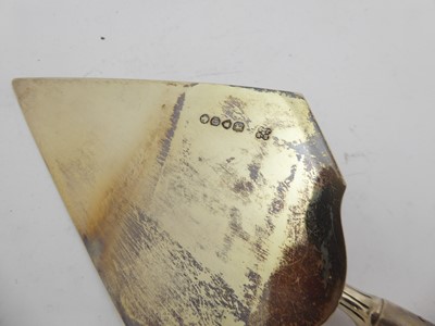 Lot 2070 - A Cased Victorian Silver Presentation Trowel and Key and a Wood Mallet