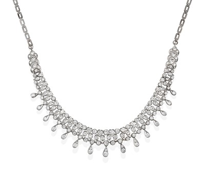 Lot 2348 - A Diamond Fringe Necklace, the front of...