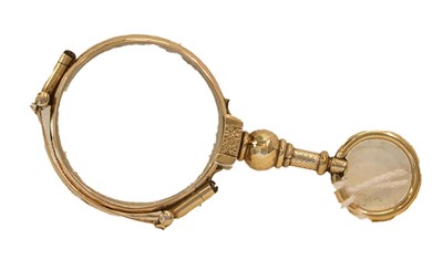 Lot 370 - A pair of gilt-metal lorgnettes, with loop...