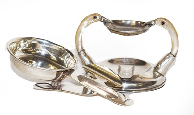 Lot 388 - Two Silver Ashtrays, one formed as a circular...