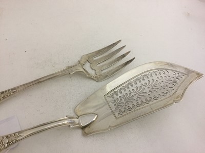 Lot 2016 - A Pair of Victorian Silver Fish-Servers, The...