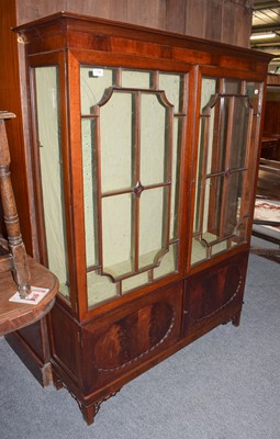 Lot 458 - An Edwardian mahogany display cabinet (a.f.),...