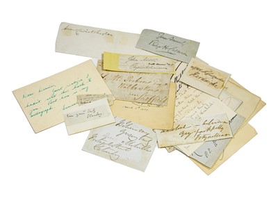 Lot 204 - Autographs. A collection of about 450 clipped signatures, 19th century