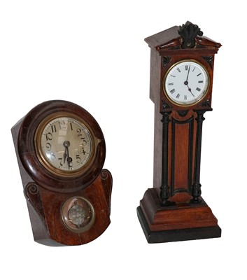 Lot 236 - An oak cased mantel timepiece formed as a...