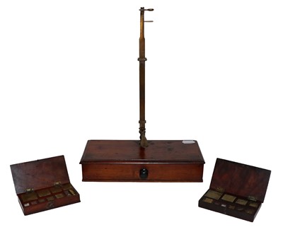 Lot 242 - A pair of Georgian brass and mahogany scales,...