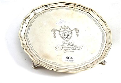 Lot 404 - Silver salver London 1909