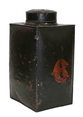 Lot 234 - A 19th century toleware tea canister and cover...