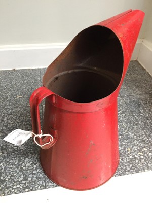 Lot 95 - A Texaco 5-Litre Red Painted Oil Jug and A...