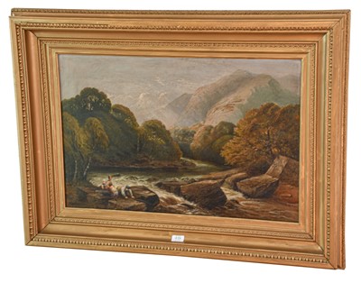 Lot 439 - J.W Low (19th/20th century), Children fishing...