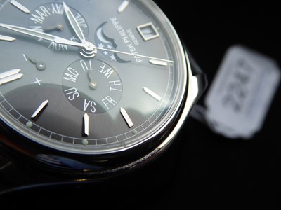 Lot 2247 - A Fine Platinum Annual Calendar Automatic...