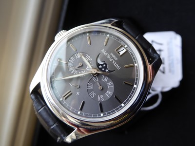 Lot 2247 - A Fine Platinum Annual Calendar Automatic...