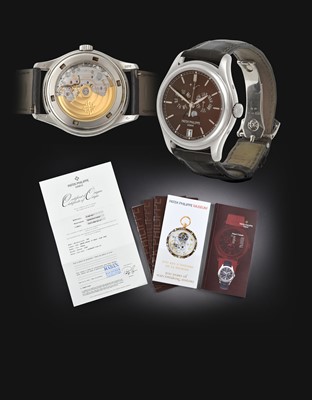 Lot 2247 - A Fine Platinum Annual Calendar Automatic...