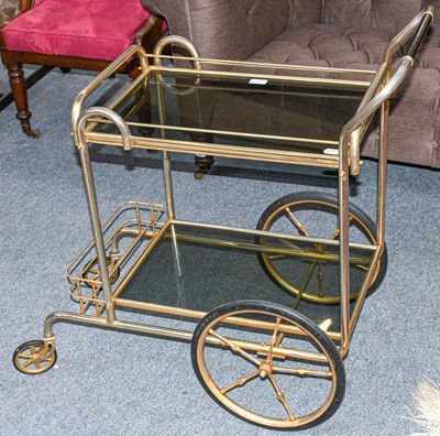 Lot 514 - A circa 1950s French drinks trolley, gilt...