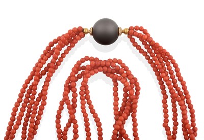 Lot 2385 - A Coral Bead Necklace