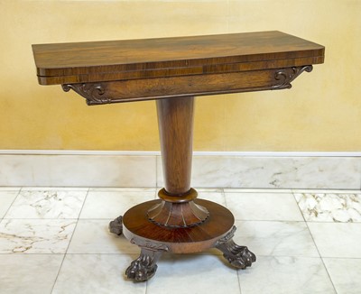 Lot 49 - A George IV Rosewood Foldover Card Table, 2nd...