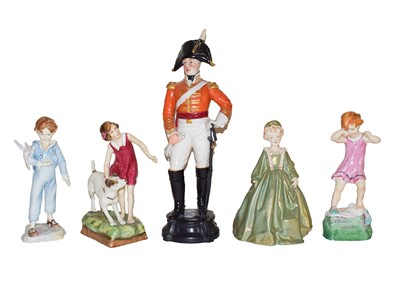 Lot 11 - A collection of Royal Worcester figures, one...