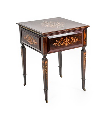 Lot 362 - A Late Victorian Rosewood and Marquetry Inlaid...