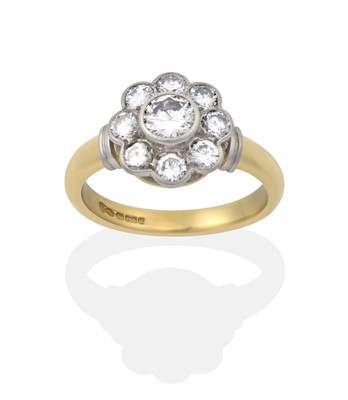 Lot 2340 - An 18 Carat Gold Diamond Cluster Ring