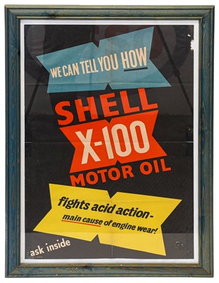 Lot 189 - Shell X-100 Motor Oil: A Vintage Advertising...