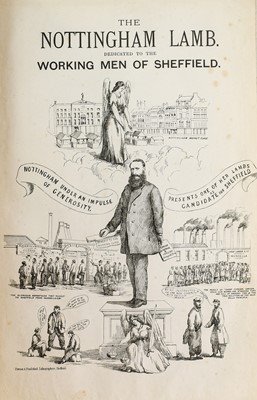 Lot 251 - Political caricatures. 50 Cartoons. Mundella & Roebuck Election (Sheffield), 1868