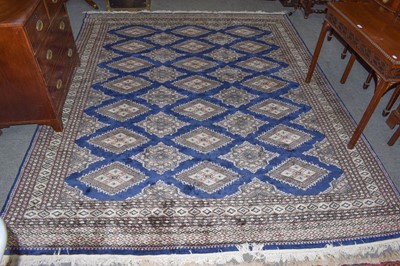Lot 347A - Bukhara carpet, the indigo field of guls...