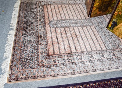 Lot 348 - Pakistani Bukhara carpet, the field of Ensi...