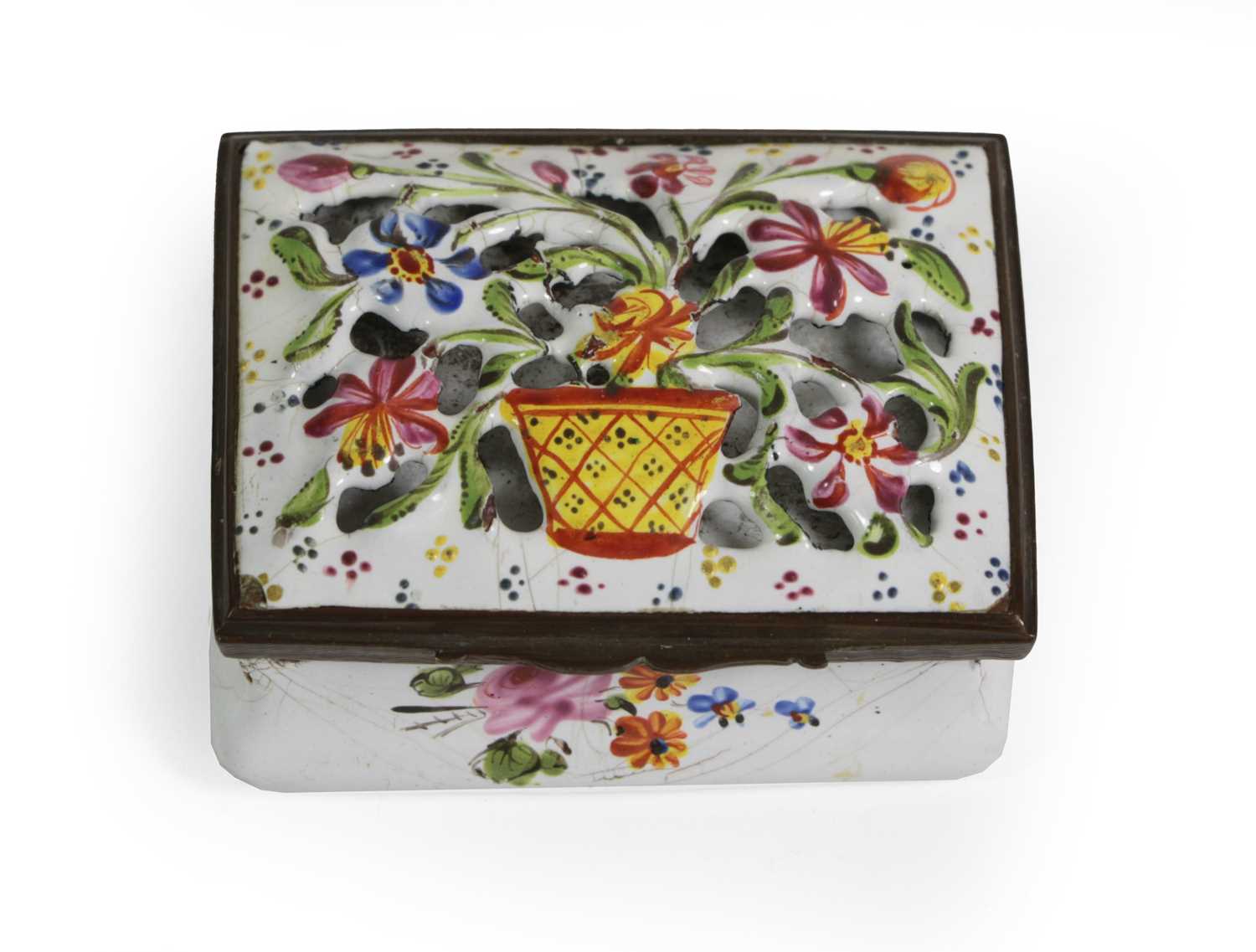 Lot 178 - An Unusual South Staffordshire Enamel Box and...