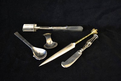 Lot 923 - Group of Modern Hart Gold & Silversmiths (Guild of Handicrafts) Silver: An Ashbee Butter Knife,...