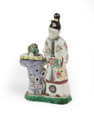 Lot 65 - A Chinese Porcelain Figure of a Maiden,...