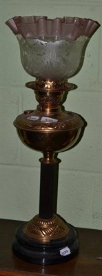 Lot 439 - Victorian oil lamp