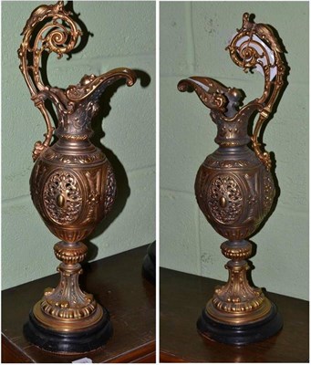 Lot 440 - Pair of garniture ewers