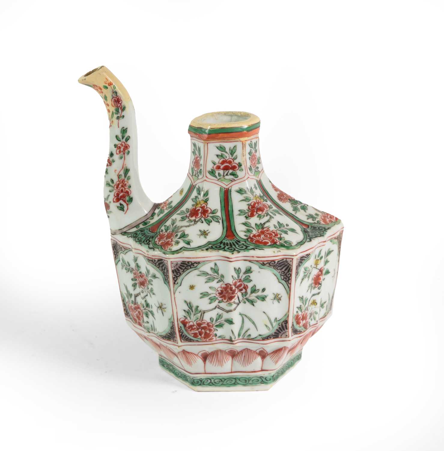 Lot 91 - A Chinese Porcelain Ewer, Kangxi, of fluted...