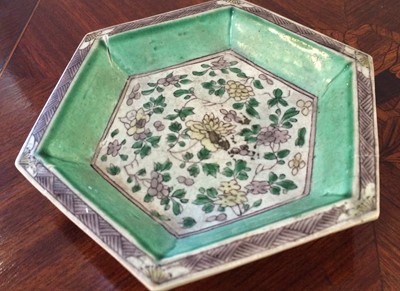 Lot 98 - A Chinese Yellow Ground Porcelain Hexagonal...
