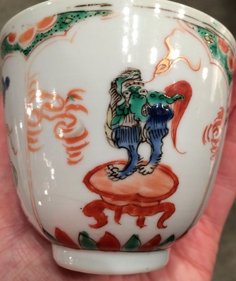 Lot 75 - A Chinese Porcelain Tea Bowl, Kangxi, painted...