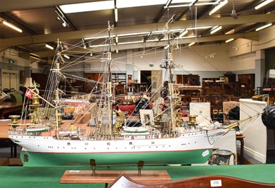 Lot 266 - A modern kit built model of a fully rigged...
