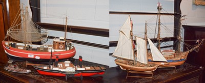 Lot 331 - A modern kit built model of a fishing trawler,...