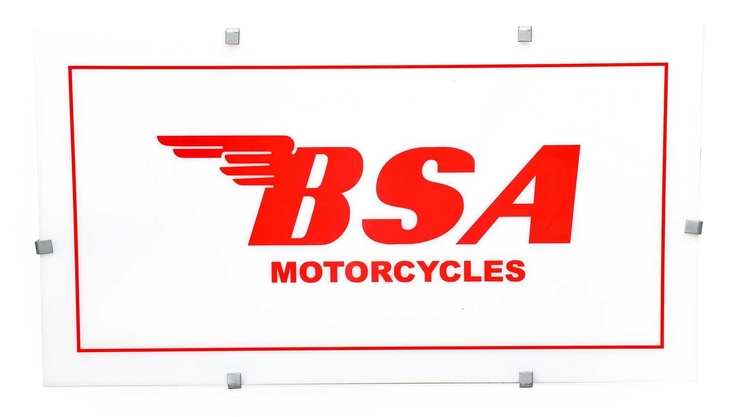 Lot 206 - A BSA Motorcycles Advertising Light Box, in...
