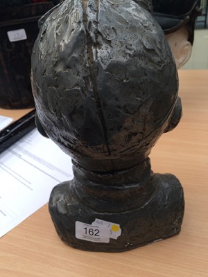 Lot 162 - A Pewter Type Bust of Amy Johnson, wearing a...