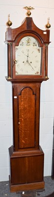 Lot 448 - A Georgian oak eight-day longcase clock with...