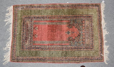 Lot 363 - A Kayseri prayer rug, the field with hanging...