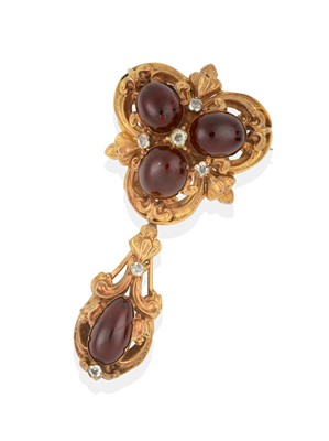 Lot 2310 - A Victorian Garnet Brooch