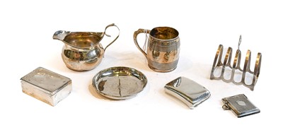 Lot 250 - A collection of assorted silver, including: a...